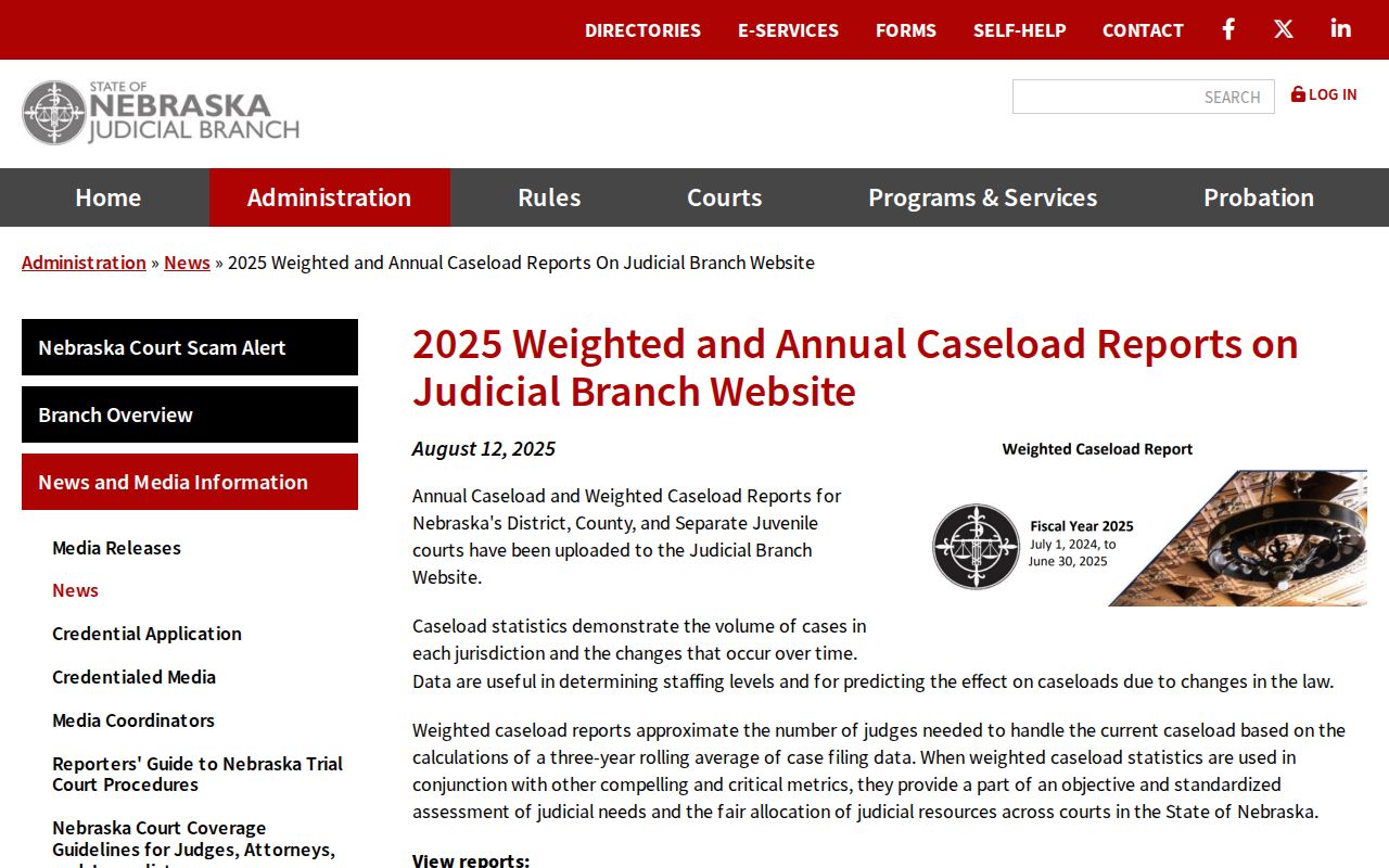 Hershey court docket county-wide caseload report publication context