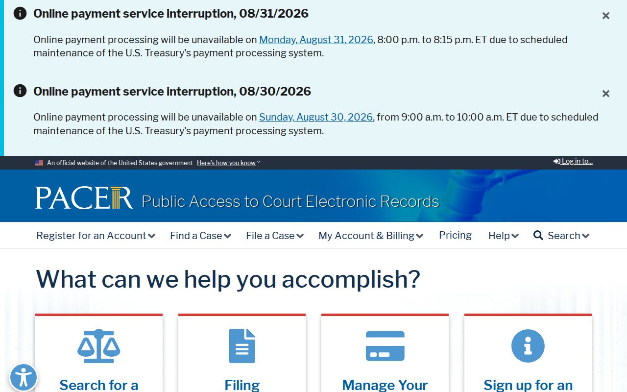 Lincoln County court docket federal PACER access